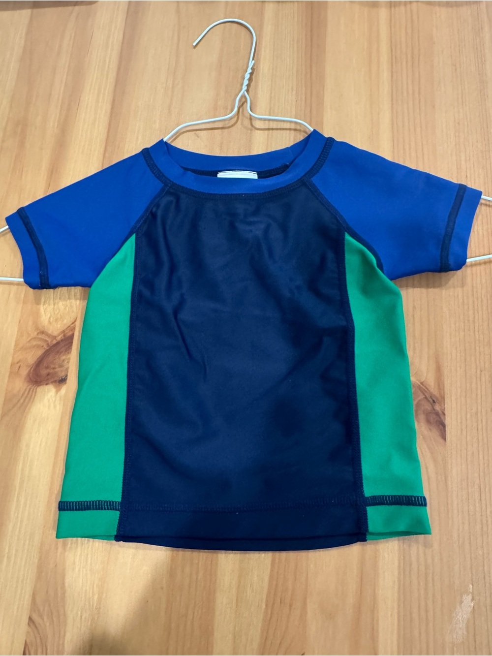 Hanna Andersson Colorblock Rashguard - Navy, Royal Blue & Green baby 3-6 month